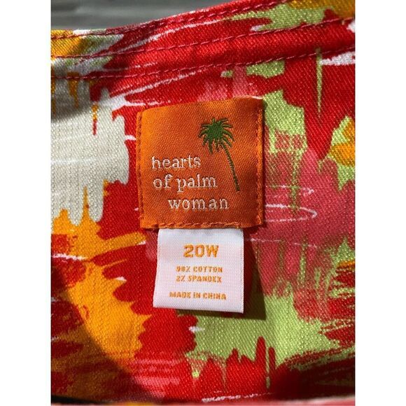 Size 20W, hearts of palm woman, jean jacket with vibrant pattern.  Like new. - Picture 10 of 10